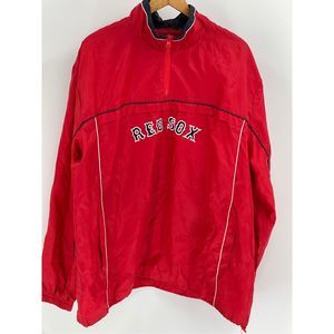 Boston Red Sox Jacket Men‎ Size XXL Red 1/4 Zip Long Sleeve Genuine Merchandise